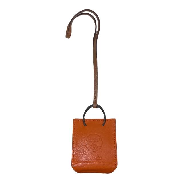 HERMES エルメス 079065CA バッグチャーム サックオランジュ フー