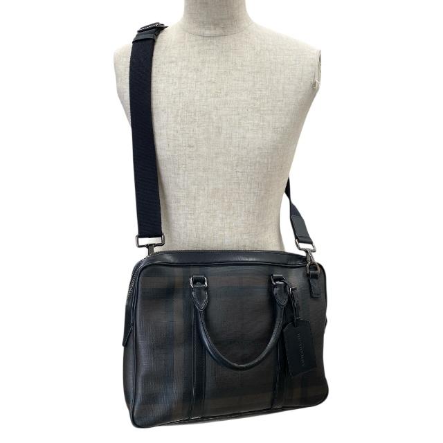 美品 BURBERRY オールレザー 2way ビジネスバッグ ショルダーバッグ BURBERRY バーバリー 2way ビジネスバッグ ハンドバッグ