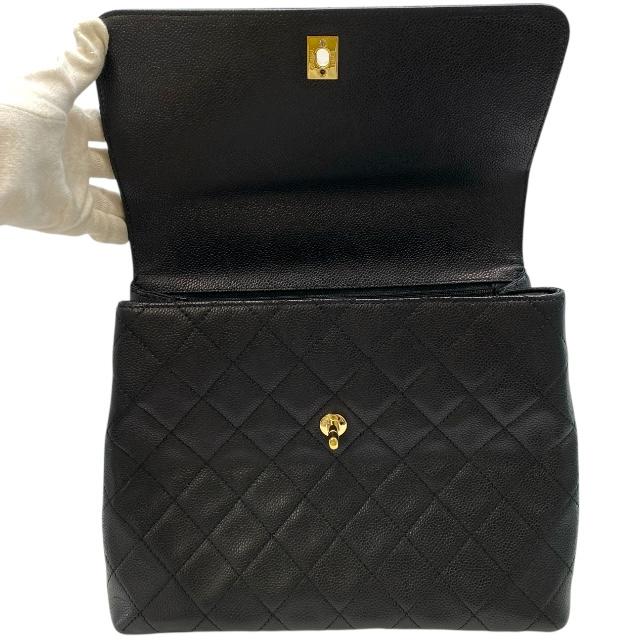 CHANELシャネル ハンドバッグ マトラッセ　ターンロック エナメルブラック CHANEL・バッグ・マトラッセ デカココマーク チェーンショルダー