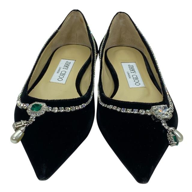 JIMMY CHOO ブラック ポインテッドトゥヒールミュール JIMMY CHOO 【未