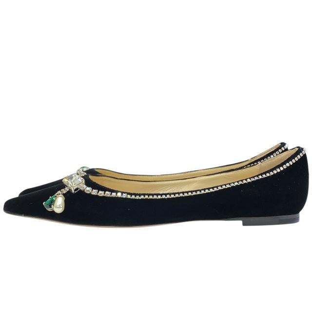 JIMMY CHOO ブラック ポインテッドトゥヒールミュール
