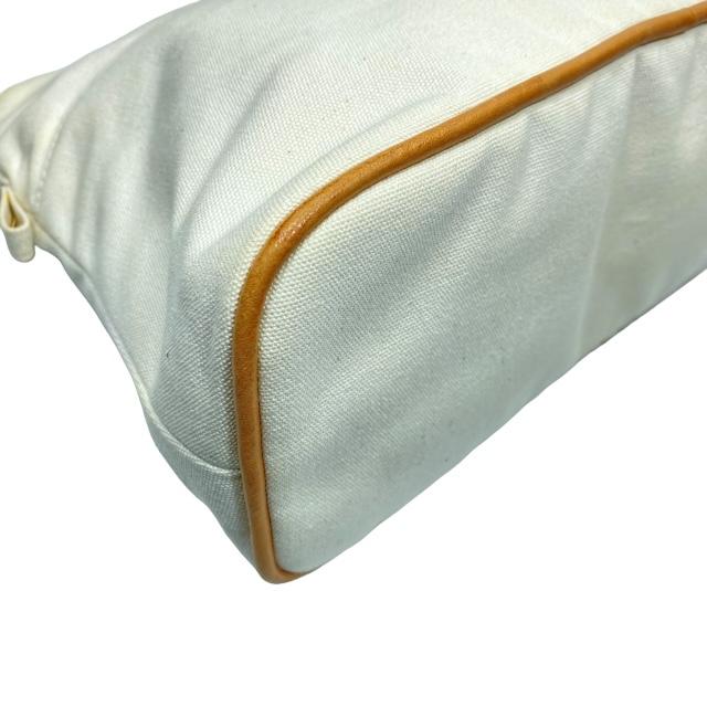 HERMES エルメス ボリードポーチ ポーチ 小物入れ キャンバス ホワイト