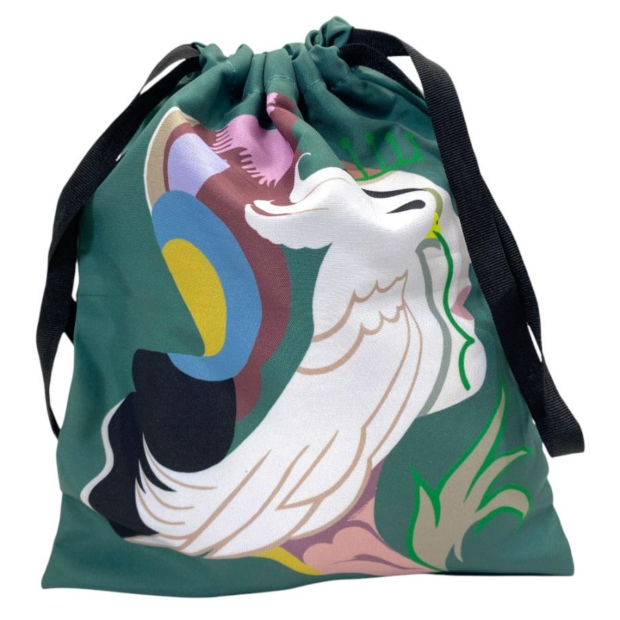 miu miu（ミュウミュウ） 美品 巾着バッグ ポーチ 小物入れ トロピカル 