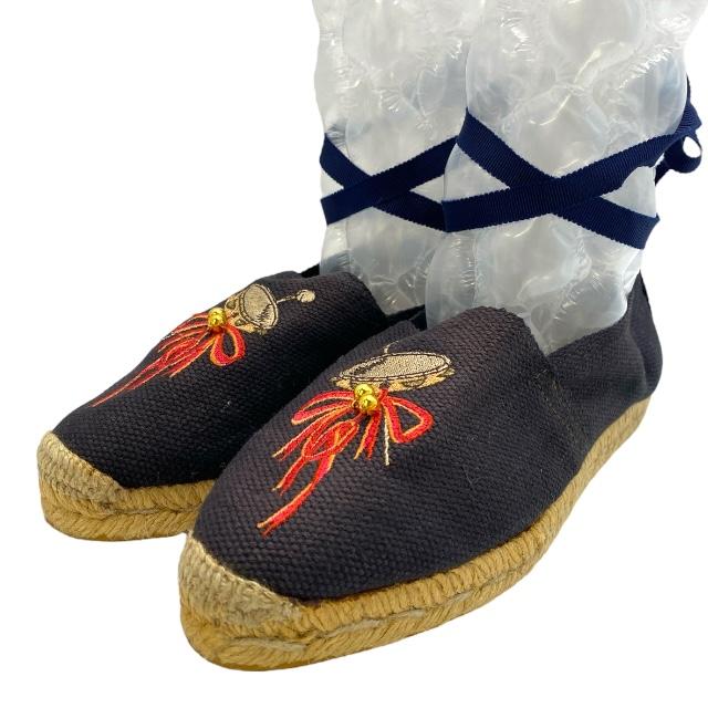 HERMES エルメス エスパドリーユ シューズ スリッポン フラット