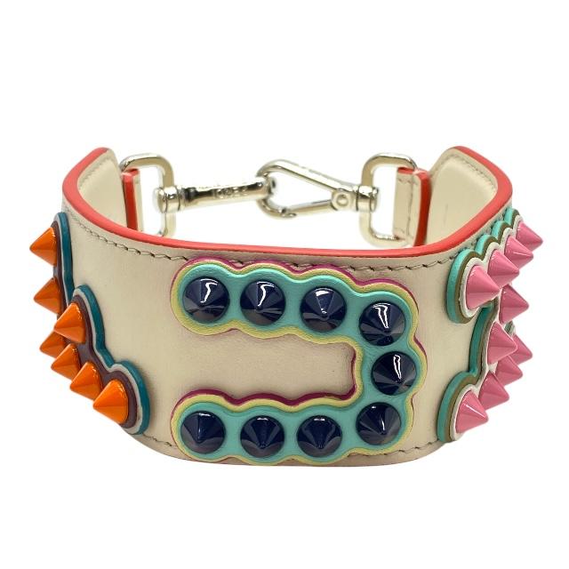 【極美品】FENDI ミニ ストラップユー アクセサリー レザー スタッズ FENDI（フェンディ） ミニ ストラップユー ショルダーストラップ