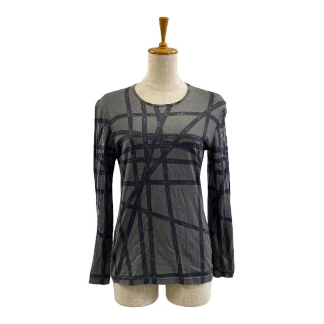 HERMES エルメス Tシャツ カットソー トップス 長袖 リボン柄 ロゴ