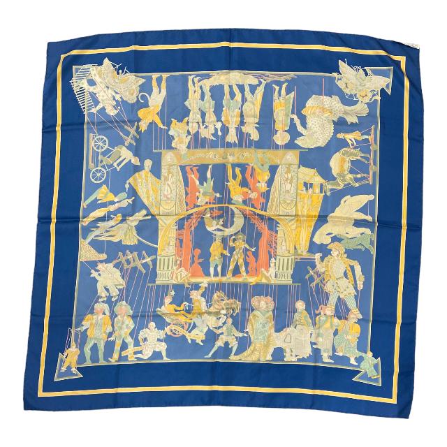 HERMES エルメス スカーフ 大判 カレ90 LE TEMPS des MARIONNETTES 