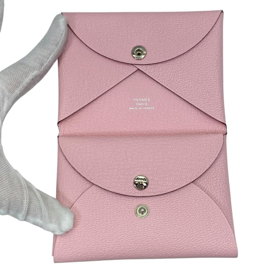エルメス　ガルヴィデュオ　ピンク HERMES（エルメス） Calvi Duo カルヴィデュオ カードケース コイン