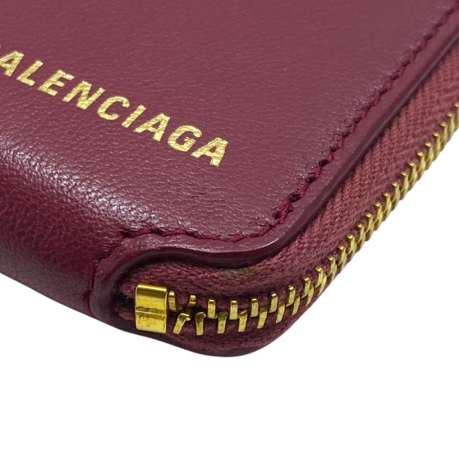 美品 BALENCIAGA バレンシアガ Ville ヴィル コインケース コンパクトウォレット 小銭入れ レザー ロゴ ボルドー 532244 | BALENCIAGA | 02