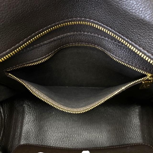 Loro Piana ロロ・ピアーナ メヌエット MENUET ハンドバッグ トートバッグ 手持ち鞄 肩掛け レザー ダークブラウン_6