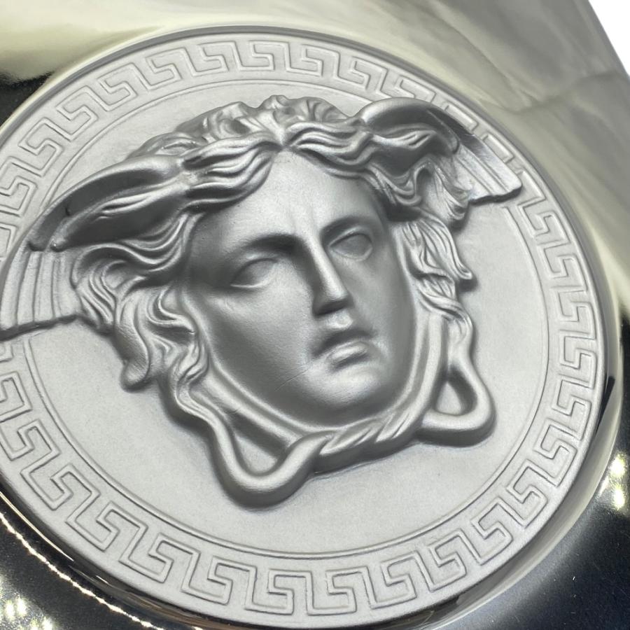 未使用 VERSACE ヴェルサーチェ Rosenthal ローゼンタール フラワーベース 花瓶 メデュー ポーセリン 磁器 シルバー_5