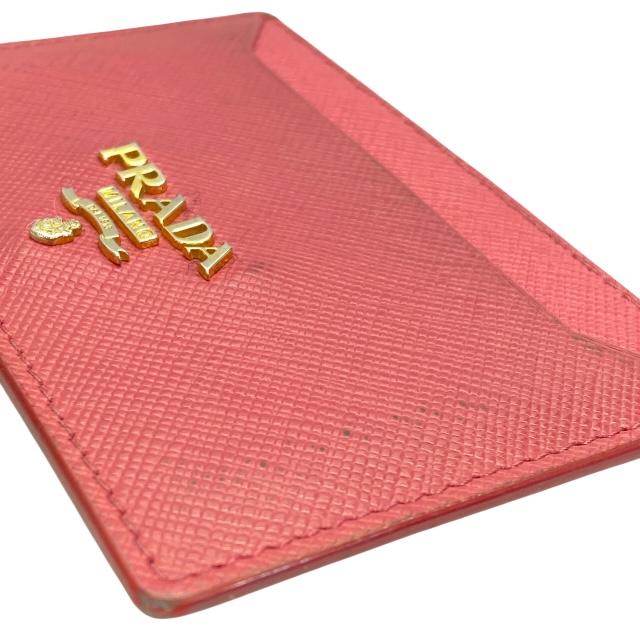 PRADA（プラダ）名刺入れ ピンク リボン　レディース　カードケース PRADA プラダ カードケース 名刺入れ サフィアーノ