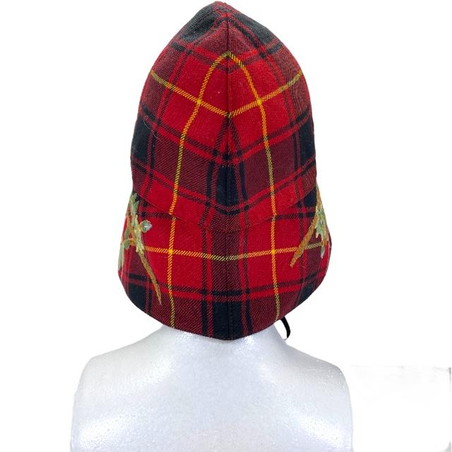 GUCCIチェック柄バケットハット 中古・古着通販】GUCCI (グッチ) 千鳥格子バケットハット ブラック