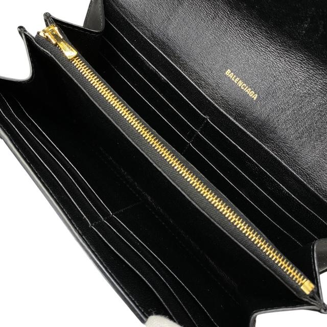 美品 BALENCIAGA アワーグラス　コンチネンタル　ブラック　長財布 BALENCIAGA バレンシアガ 600189 アワーグラス コンチネンタル