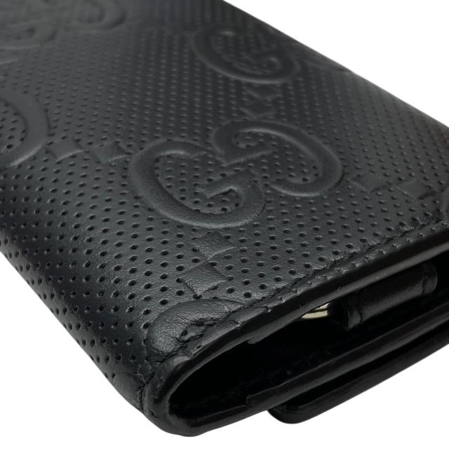 美品 グッチ エンボス ジャンボ GG 6連 キーケース キーリング ブラック 楽天市場】GUCCI グッチ GGエンボス レザー キーケース 6連