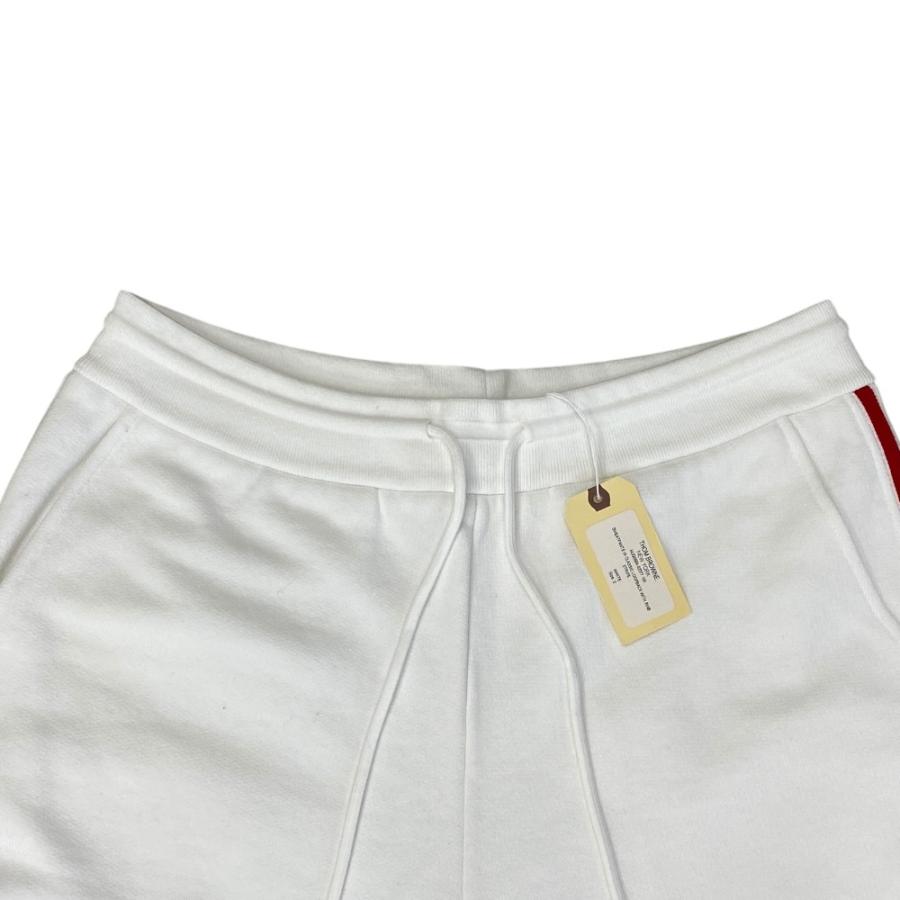 未使用展示品 THOM BROWNE トムブラウン ストライプ スウェット パンツ トラックパンツ  MJQ66A03377 コットン ホワイト [表記サイズ 2]の画像