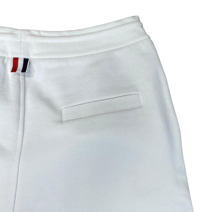 未使用展示品 THOM BROWNE トムブラウン ストライプ スウェット パンツ トラックパンツ  MJQ66A03377 コットン ホワイト [表記サイズ 2]の画像
