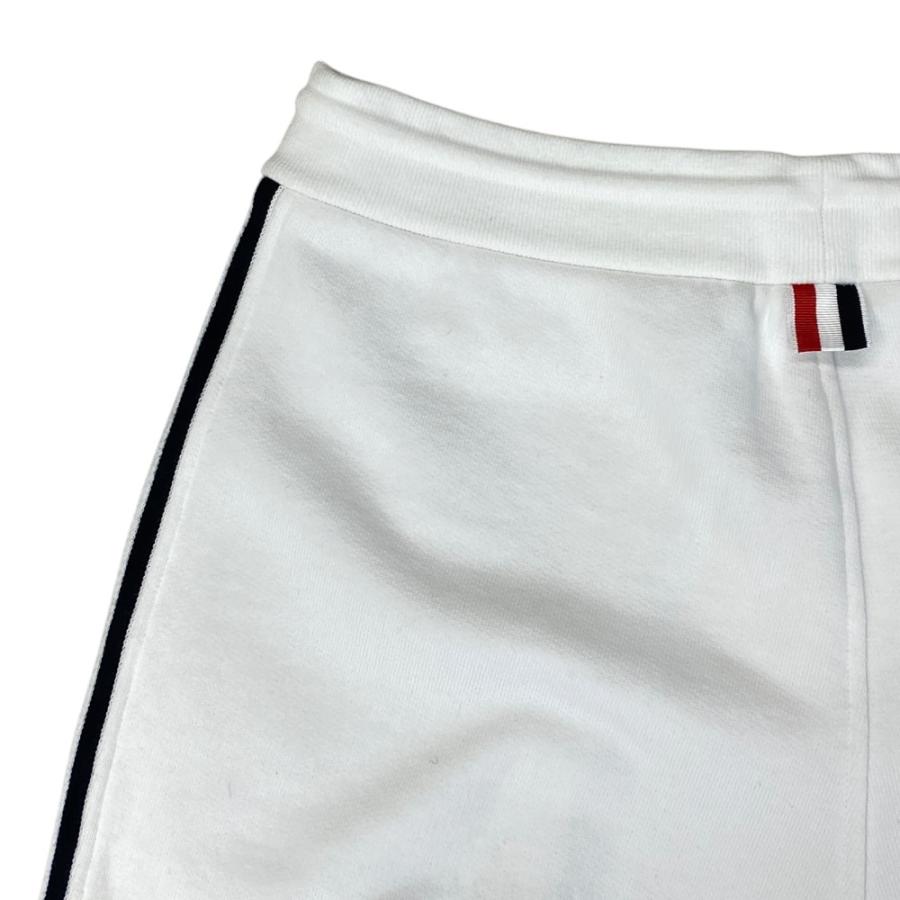 未使用展示品 THOM BROWNE トムブラウン ストライプ スウェット パンツ トラックパンツ  MJQ66A03377 コットン ホワイト [表記サイズ 2]の画像