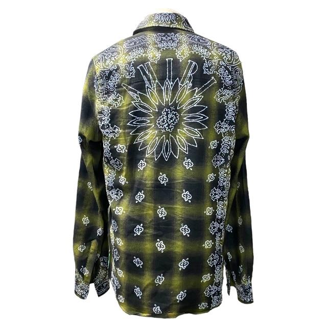 AMIRI（アミリ） 長袖 シャツ トップス バンダナプリント チェック柄
