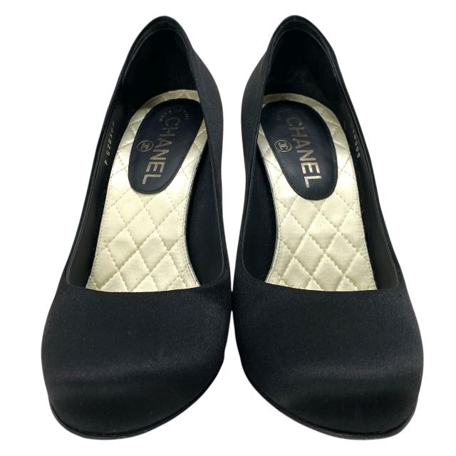 新品同様 CHANEL パンプス ラウンドトゥ ココマーク ブラック CHANEL シャネル シューズ パンプス ヒール ラウンドトゥ ココマーク