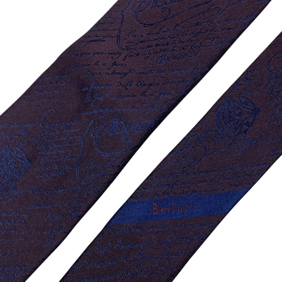 Berluti（ベルルッティ） 美品 カリグラフィ ネクタイ レギュラータイ