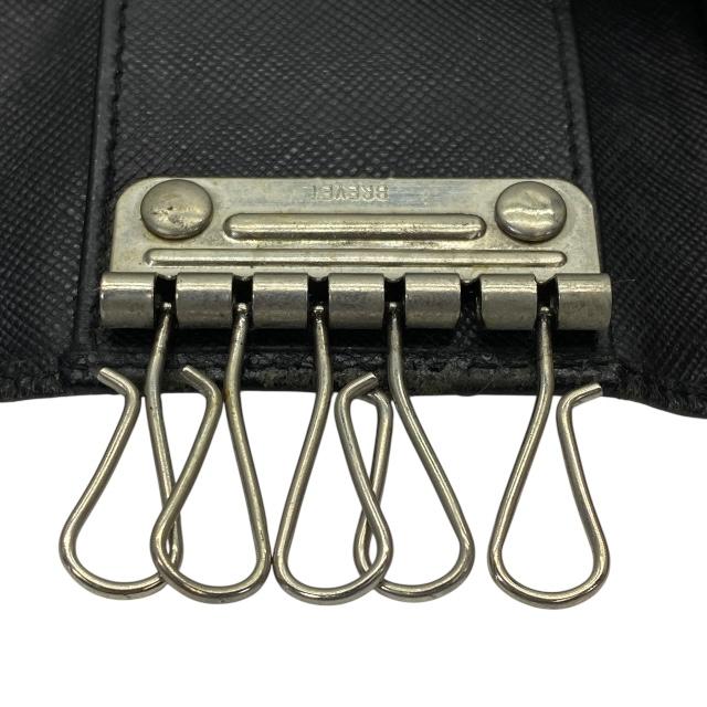 【極美品】PRADA プラダ 6連 キーケース コンパクト ロゴ レザー グレー PRADA（プラダ） M222A 6連 キーケース コンパクト トライアングルロゴ