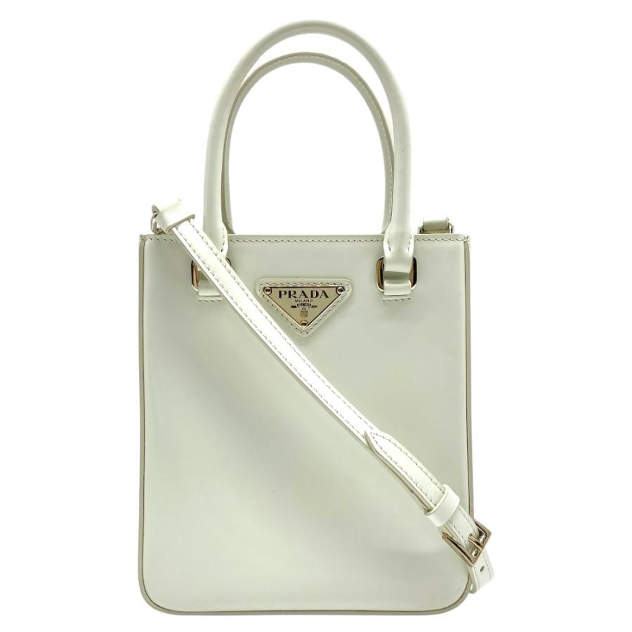PRADA（プラダ） 美品 Small Brushed Leather Tote Bag スモール 