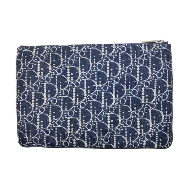 美品　ディオール　クラッチバッグ ロゴ入り　ネイビー Christian Dior ディオール クラッチバッグ セカンドバッグ 小物