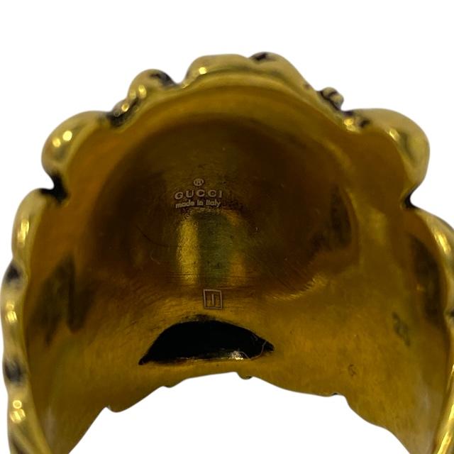 グッチ GUCCI 398601 ゴールドメッキ ライオンヘッド リング 指輪 グッチ GUCCI 398601 ゴールドメッキ ライオンヘッド リング 指輪