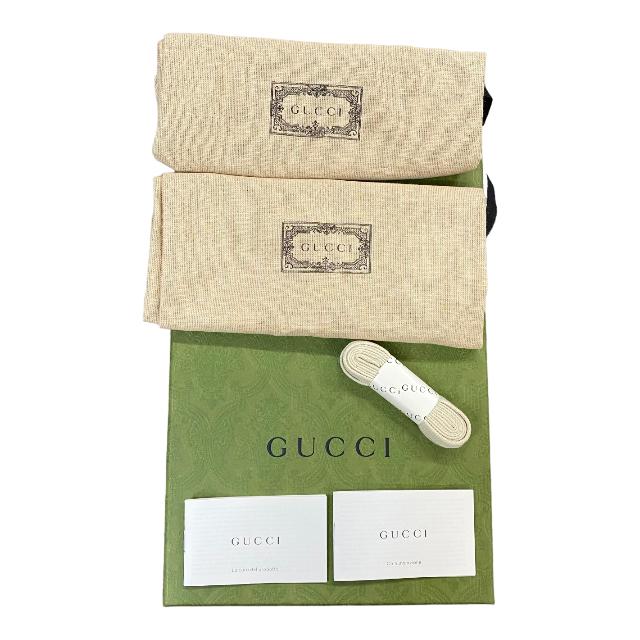 【未使用美品】GUCCI グッチ 659219 エース シューズ フレイヤ ハルタス スニーカー レザー ホワイト マルチカラー [サイズ 7 (約27cm)]｜econext｜10