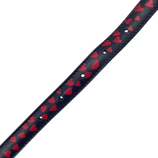 極美品◎Christian Dior クリスチャンディオール アイラブパリ レザー ハート柄 フォンホルダー／2WAY ショルダーバッグ ネイビー レッド ゴールド金具 箱・保存袋付き イタリア製 レディース Christian Dior / クリスチャン ディオール】ハート柄2WAYバッグ