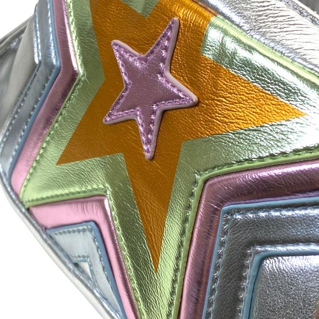 ステラマッカートニー ショルダーバッグ オレンジ マルチカラー キッズ 美品 レザー 中古 STELLA McCARTNEY フラップ 子供 モコモコバッグ カラフル モコモコ 定番 人気 革 バッグ 小物 お洒落 カジュアル キッズ用 ステラマッカートニー ショルダーバッグ オレンジ マルチカラー キッズ