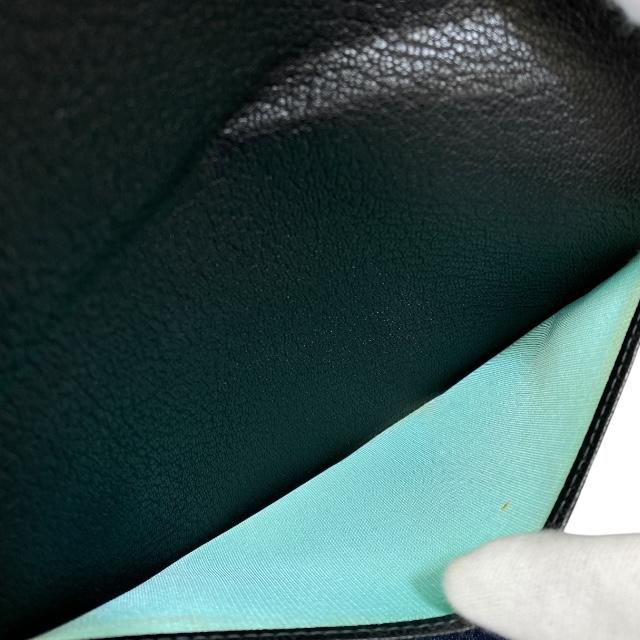 TIFFANY\u0026Co. ティファニー 手帳カバー ノートカバー システム手帳 アジェンダ レザー ブラックの画像