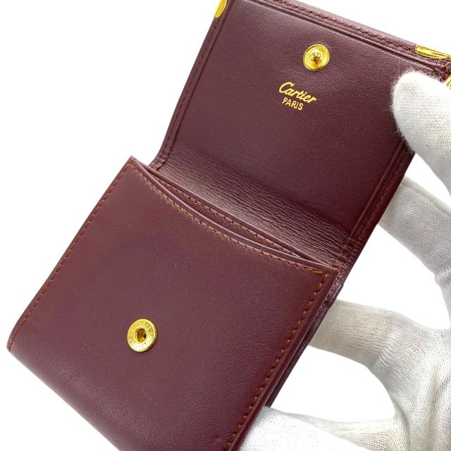 Cartier カルティエ ケース ミニウォレット マストライン ボルドー Cartier（カルティエ） マストライン コインケース 小銭入れ