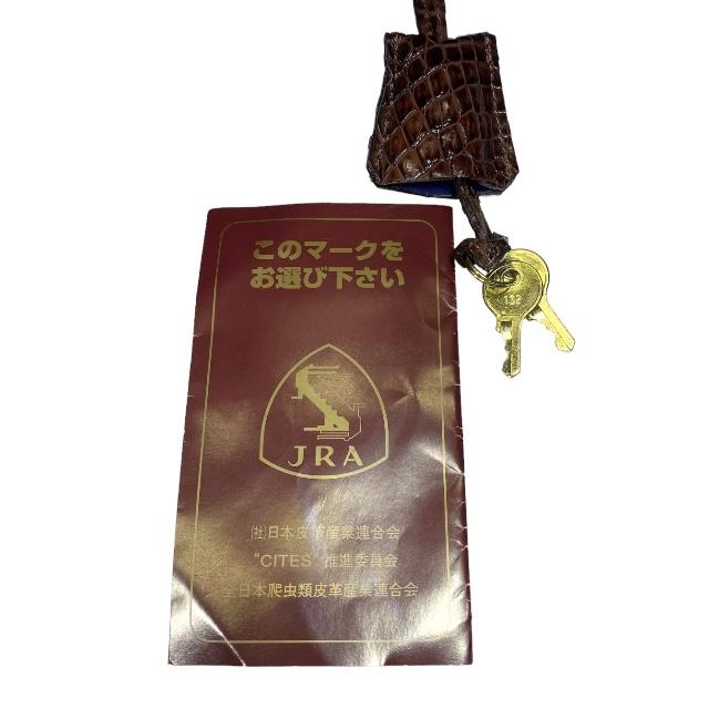 【sanpo】サンポー 三宝 JRA ハンドバッグ クロコダイル ダークブラウン sanpo】サンポー 三宝 JRA ハンドバッグ クロコダイル ダークブラウン