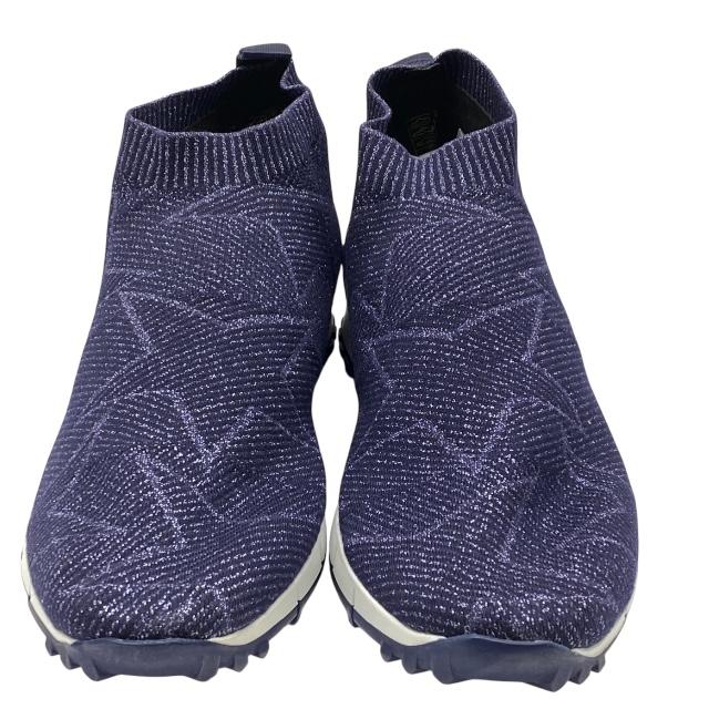 JIMMY CHOO ジミーチュウ ソックススニーカー 紺 ネイビー 41 JIMMY CHOO（ジミーチュウ） 【美品】ジミーチュウ ソックススニーカー