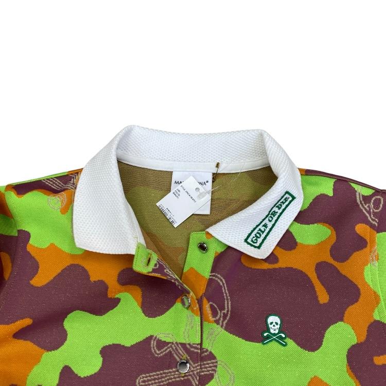 MARK&LONA ポロシャツ 48 カモフラ スカル GOLF OR DIE ゴルフ MARK&LONA ポロシャツ 48 カモフラ スカル GOLF OR DIE