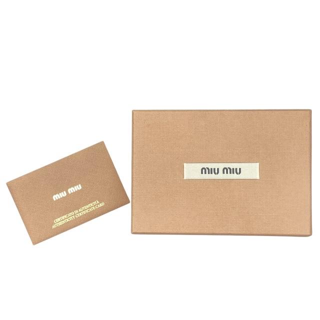 正規品　MIU MIU 小型ポーチ ミュウミュウ miu miu ポーチミニバッグ 5NG010・049 カカオ×GD
