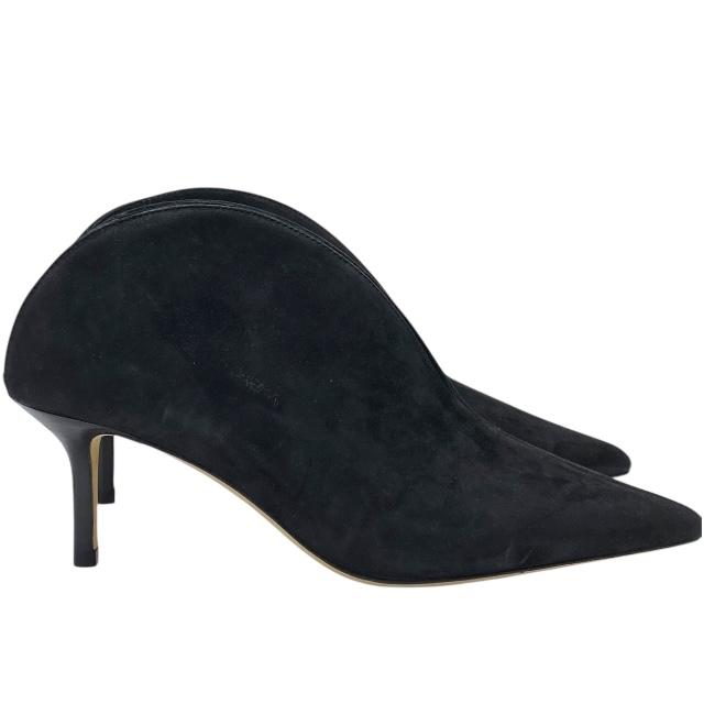 JIMMY CHOO Black スエード・ポインテッドトゥパンプス