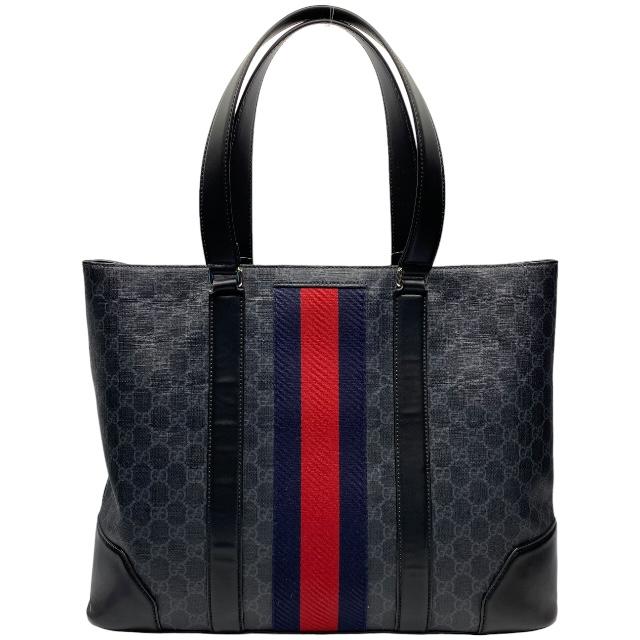 GUCCI トートバッグ GGスプリーム レザー PVCコーティング シェリー