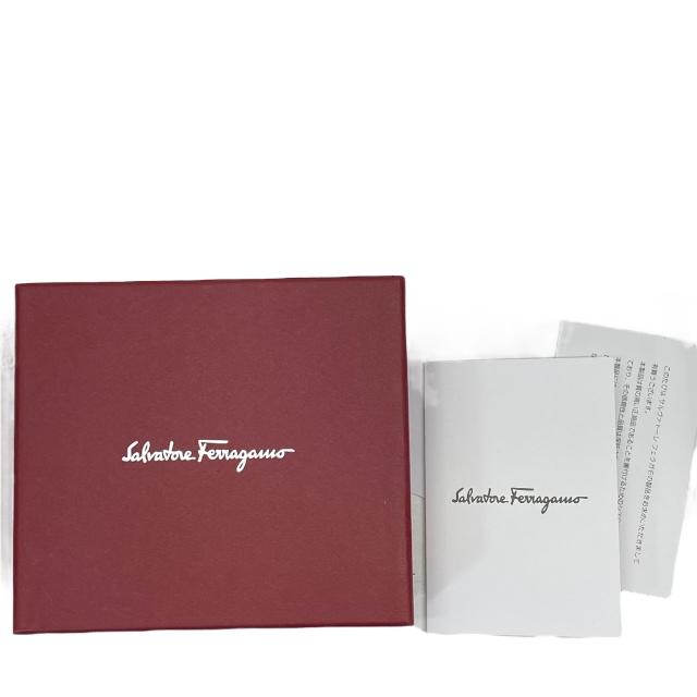 美品 サルヴァトーレフェラガモ ガンチーニ 二つ折り財布 本革 レザー 札入れ FERRAGAMO（フェラガモ） Salvatore Ferragamo 財布 二つ折り財布