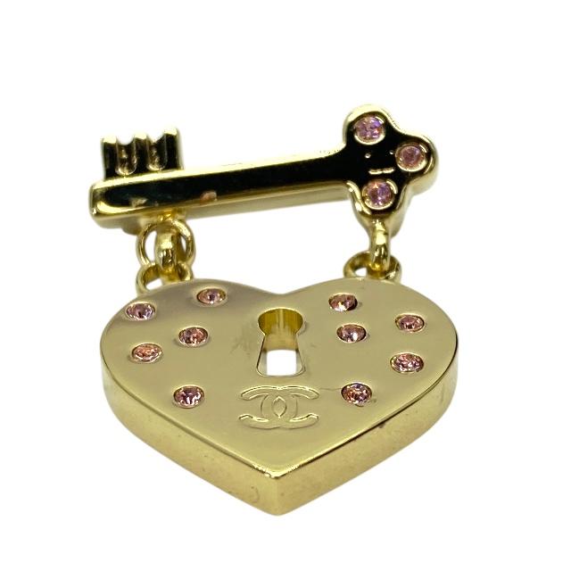 CHANEL（シャネル） ブローチ ココマーク ハート キー カラーストーン
