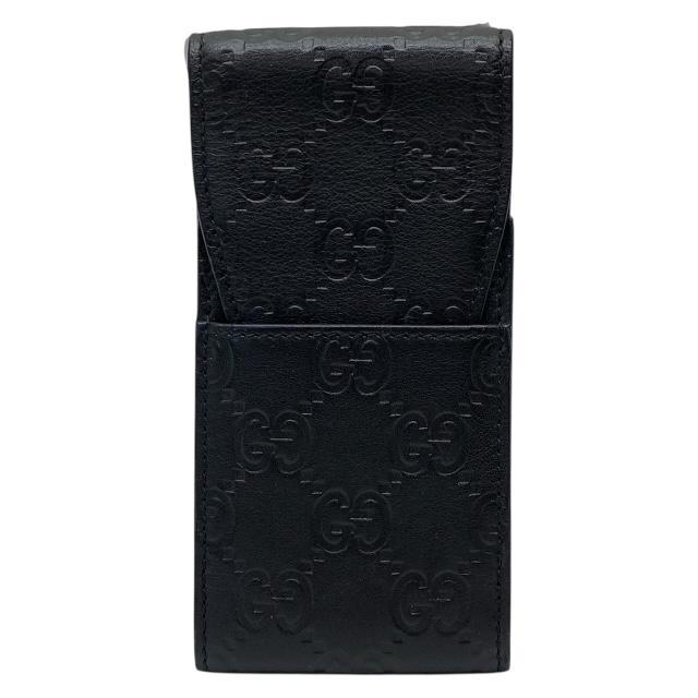 GUCCI（グッチ） グッチシマ シガレットケース ブラック カーフ 181716