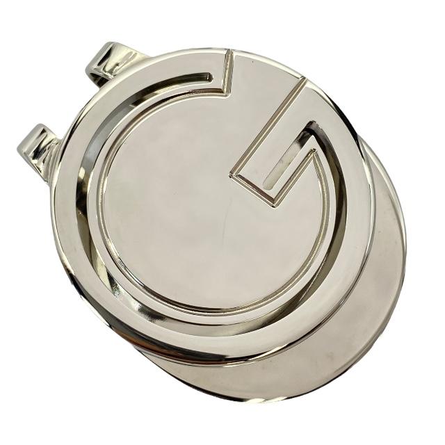 GUCCI GGパターン マネークリップ グッチ インプリント〕マネークリップ ・ブラック GGレザー