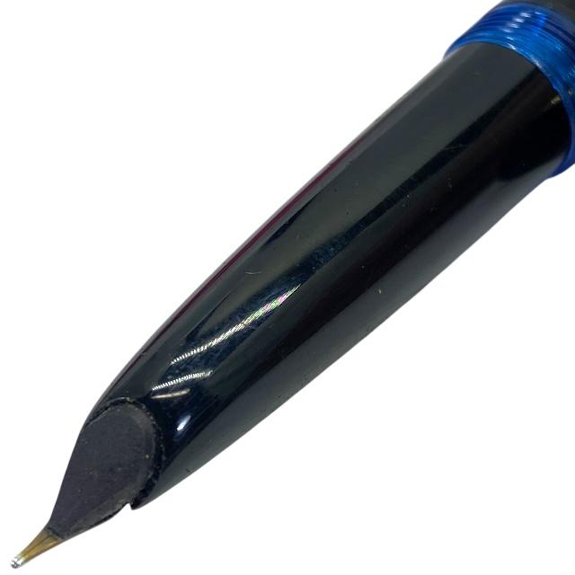 モンブラン黒い万年筆 青いキャップ付き MONTBLANC（モンブラン） キャップ式 万年筆 筆記具 小物 プラスチック