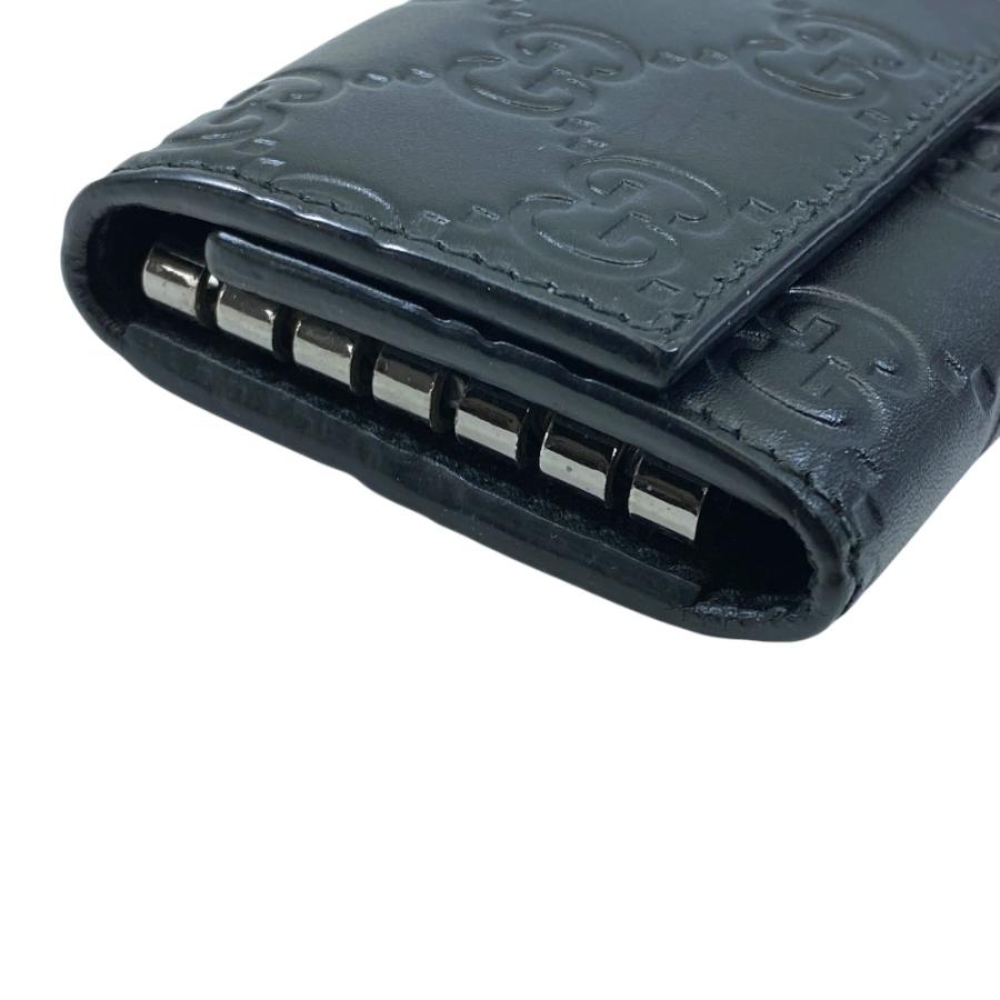 GUCCI（グッチ） GGシマ キーケース キーリング 6連 138093 レザー