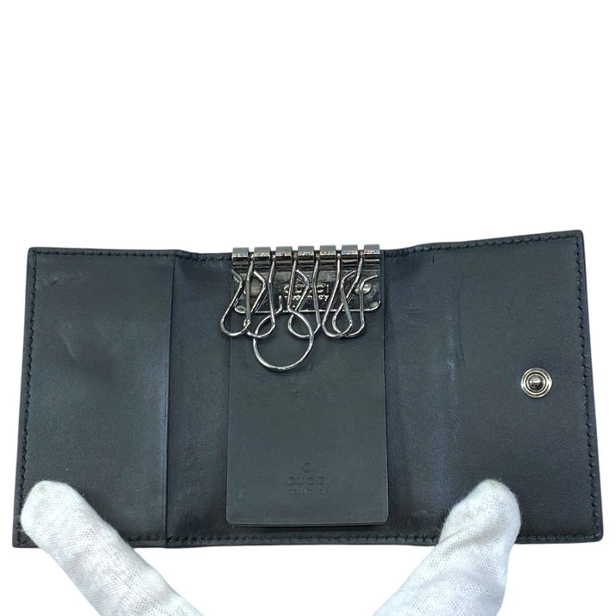 GUCCI（グッチ） GGシマ キーケース キーリング 6連 138093 レザー