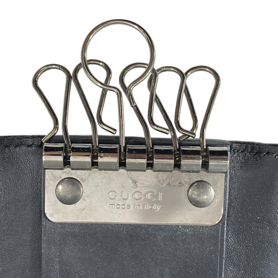 GUCCI（グッチ） GGシマ キーケース キーリング 6連 138093 レザー