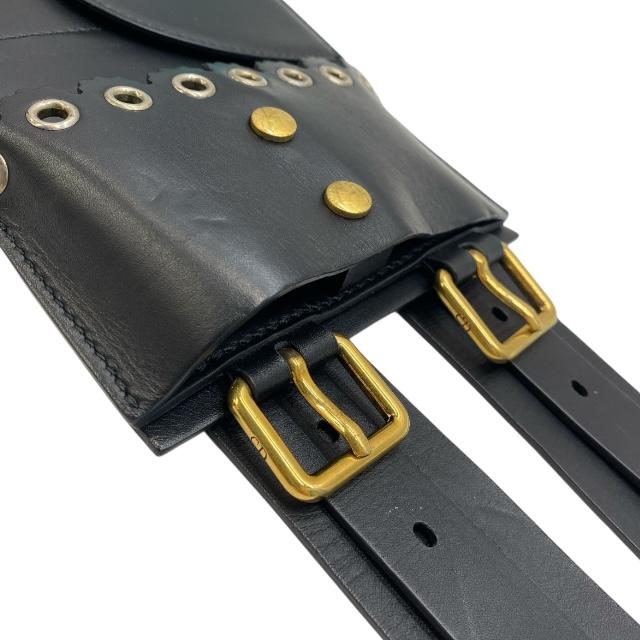 ディオール サドル ベルト DIOR ディオール SADDLE サドル ベルト レディース ブラック Dior 【中古