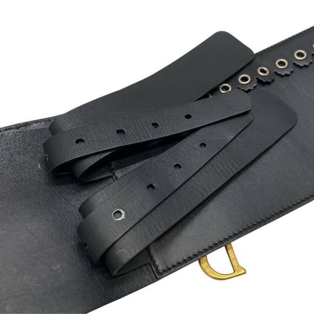 ディオール サドル ベルト DIOR ディオール SADDLE サドル ベルト レディース ブラック Dior 【中古